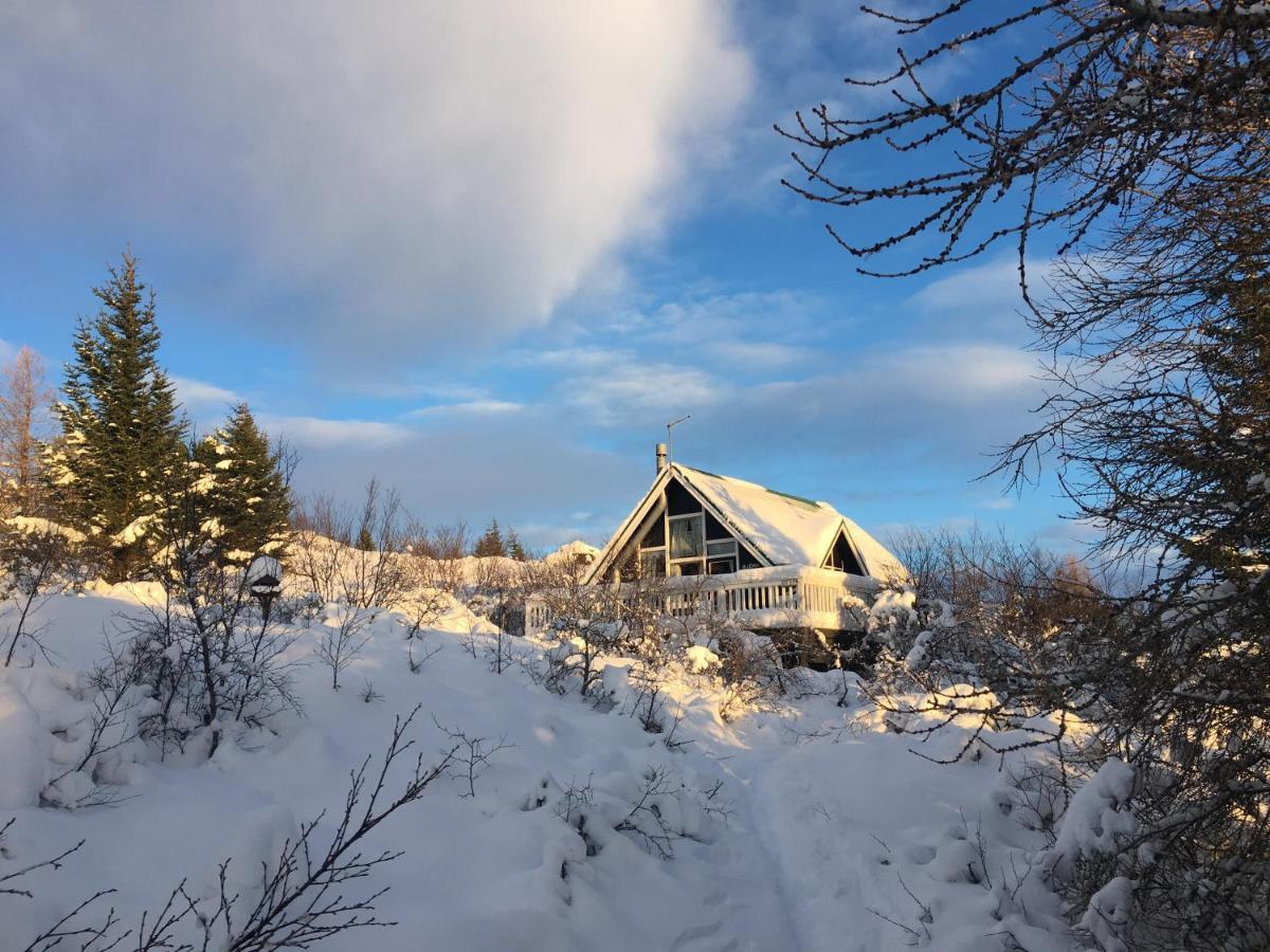 Bjoerk - A Cozy Hilltop Cottage - Great Location! Blaskogabyggd Luaran gambar